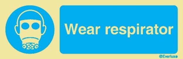 Wear respirator - mandatory sign 